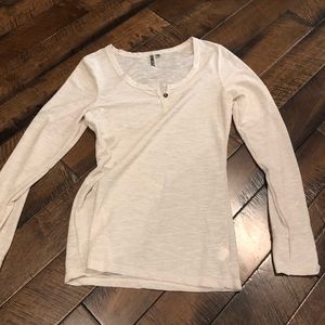 BKE long sleeve off white shirt size medium